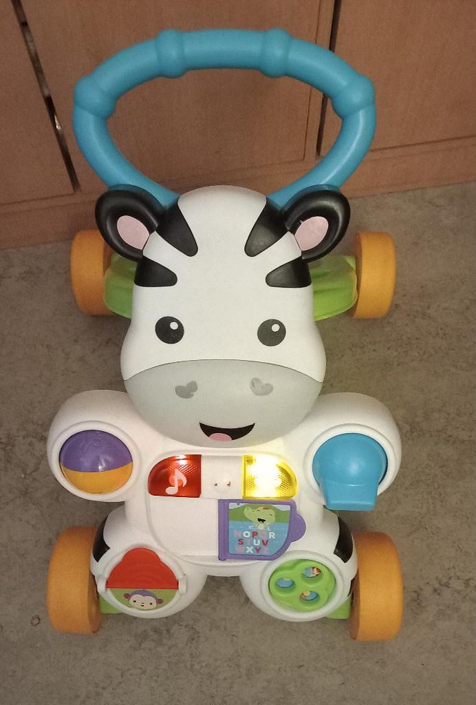 Fisher Price Mon trotteur zèbre parlant, Enfants & Bébés, Enlèvement, Comme neuf, Jouet à Pousser ou Tirer, Sonore