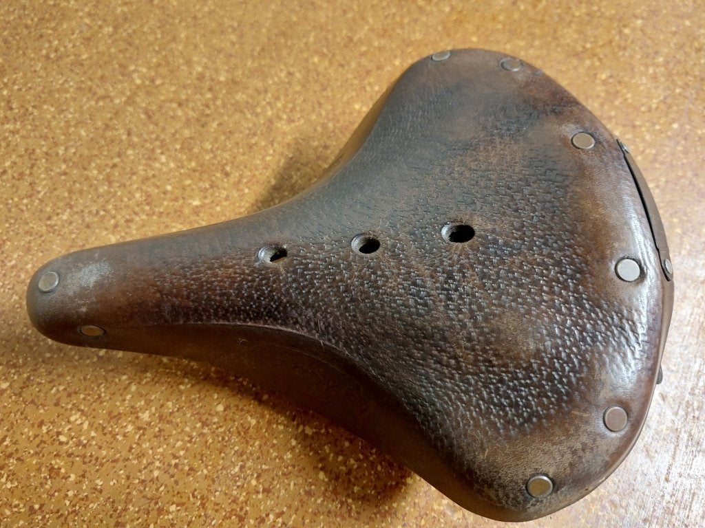Selle en cuir Brooks Vintage, Vélos & Vélomoteurs, Enlèvement ou Envoi, Selle, Utilisé, Brooks B66S lederen fietszadel herenfiets damesfiets retro velo