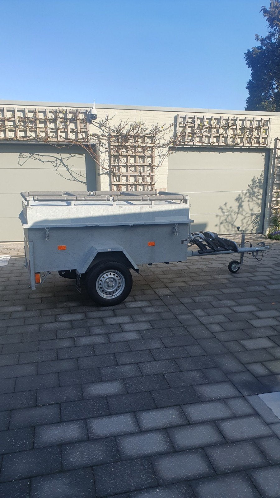 Zeer stabiele bagageaanhangwagen met fietsrek, Ophalen