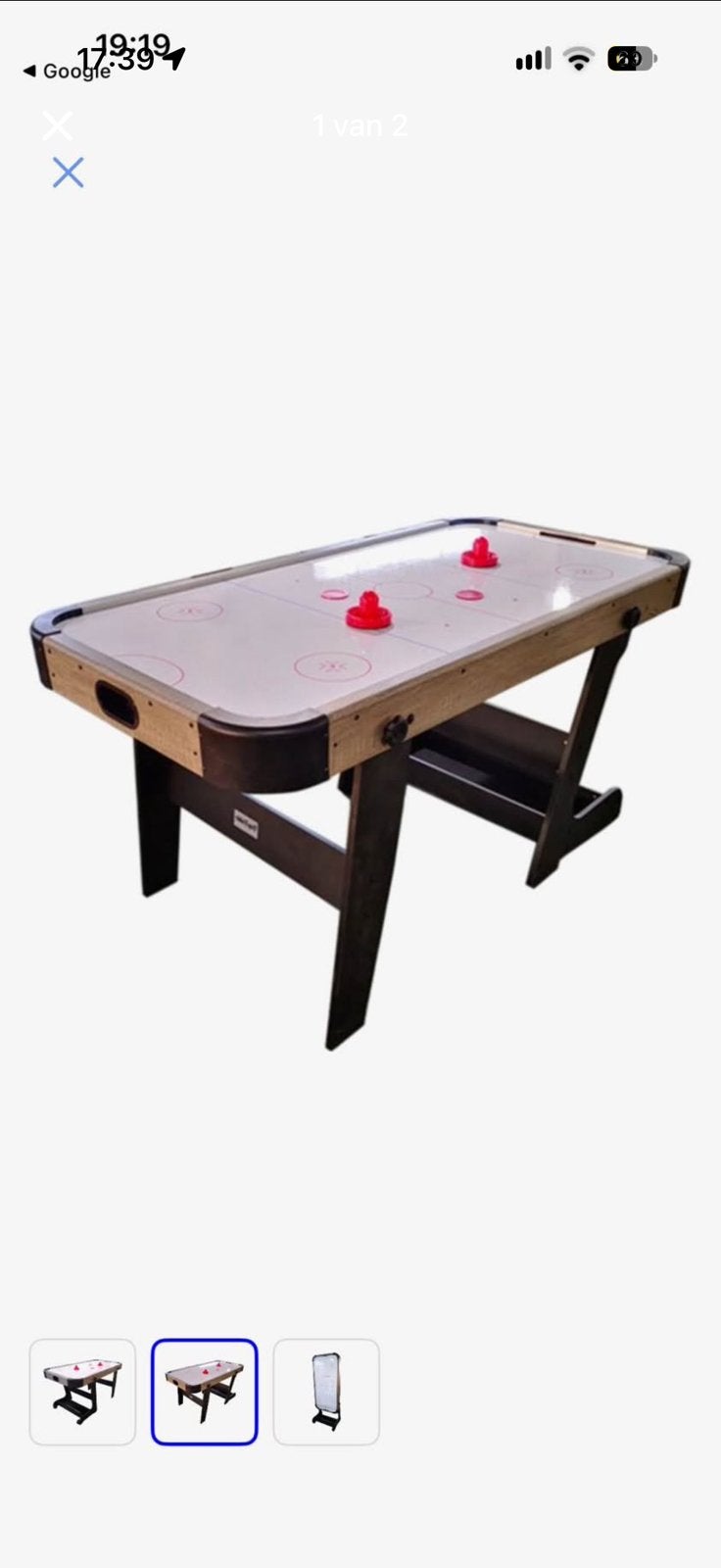 Airhockey tafel met blower, Ophalen, Zo goed als nieuw