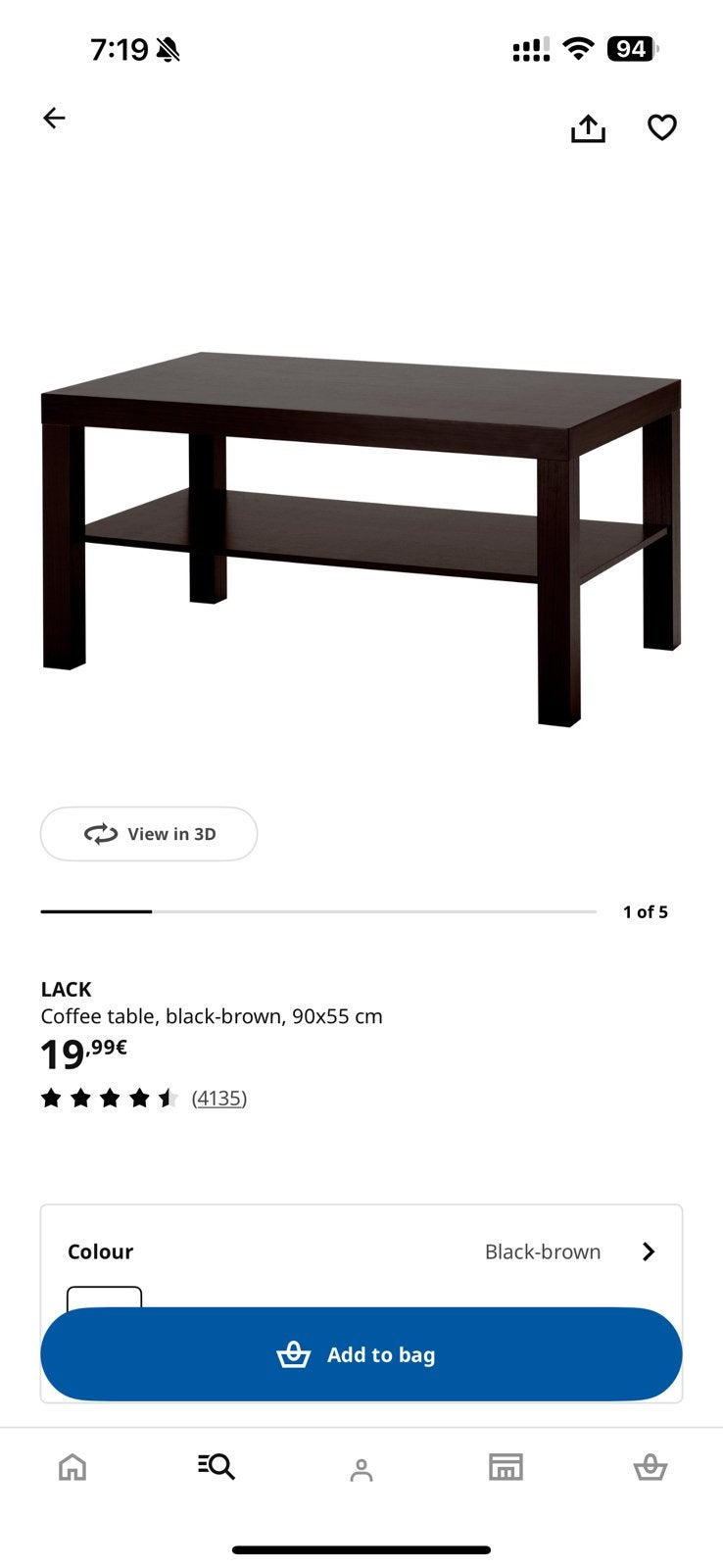 Table basse ikea, Maison & Meubles, Enlèvement, Comme neuf