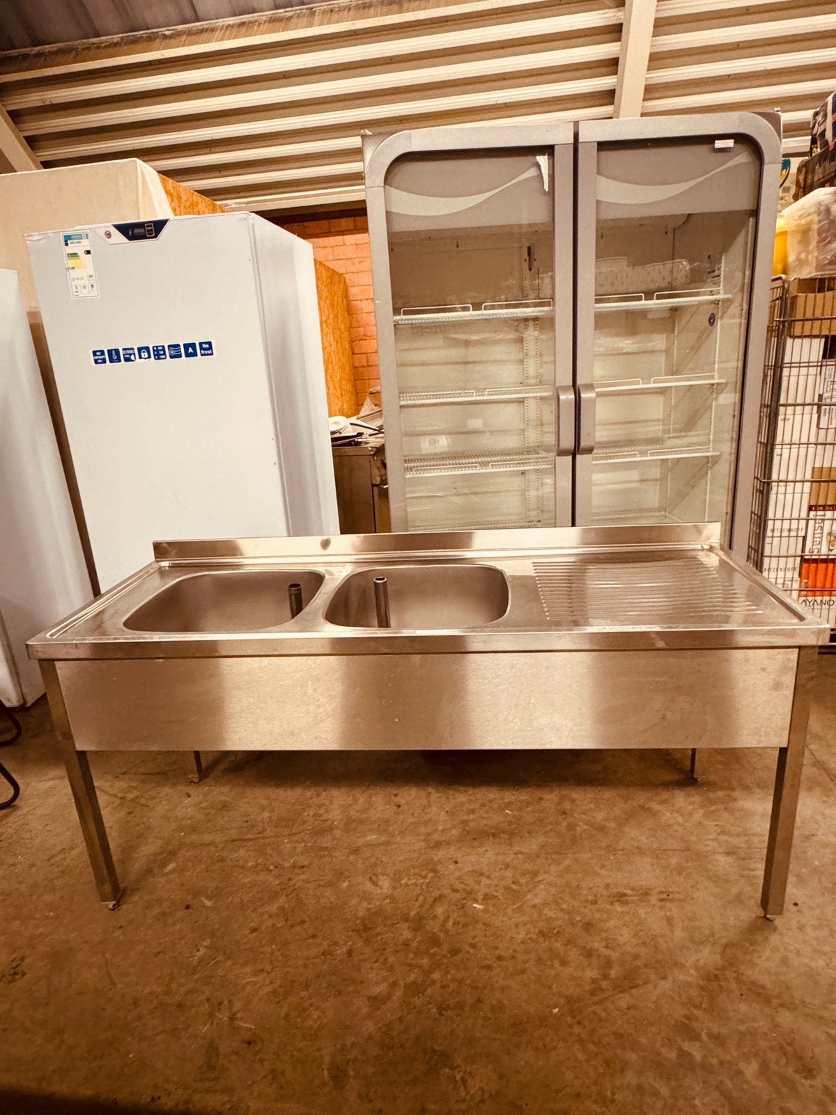Horeca inox spoelbak, Doe-het-zelf en Bouw, Ophalen of Verzenden, Zo goed als nieuw, Inox