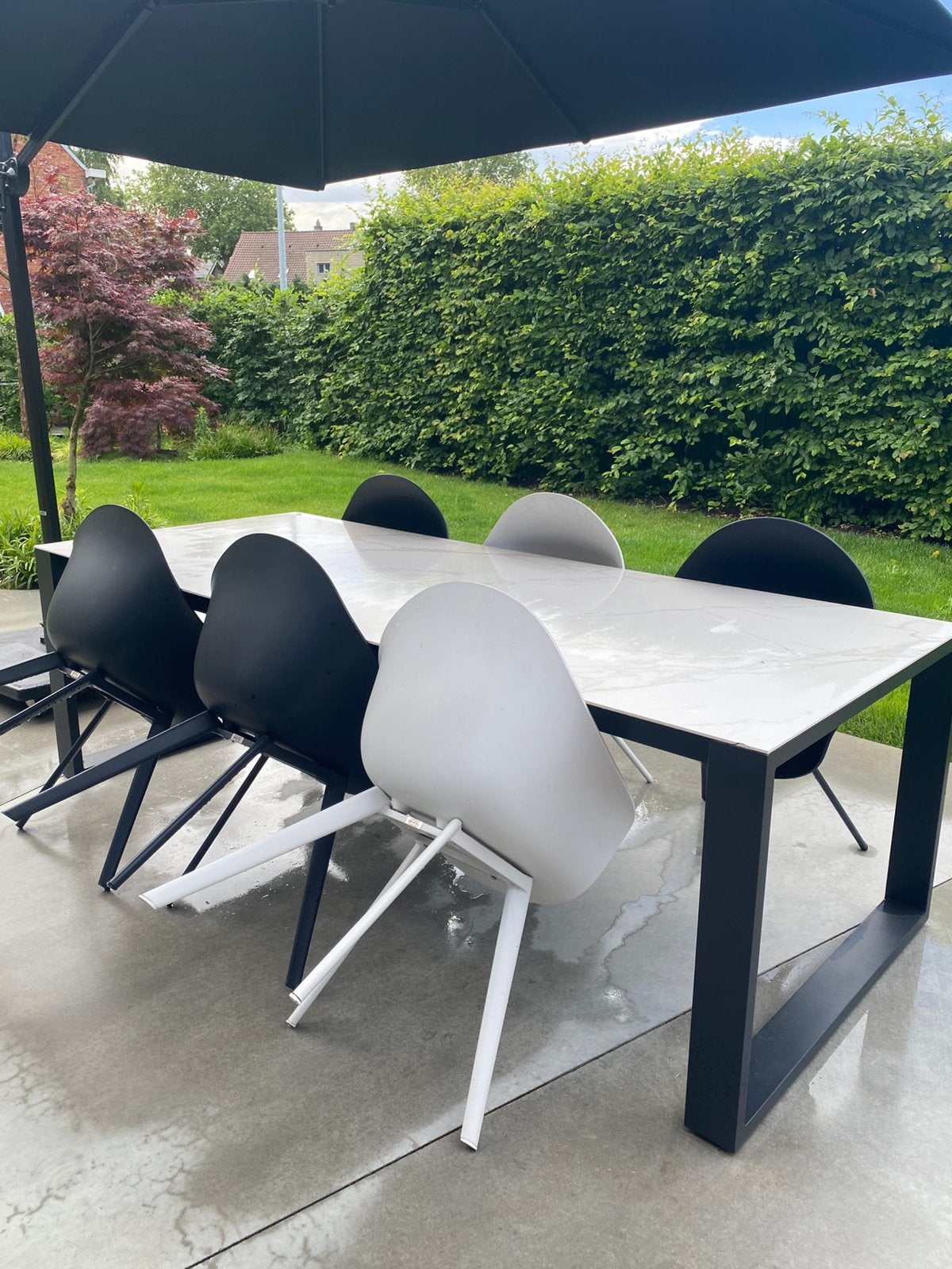 Tuintafel buitentafel 6 stoelen incl hoes, Tuin en Terras, Ophalen