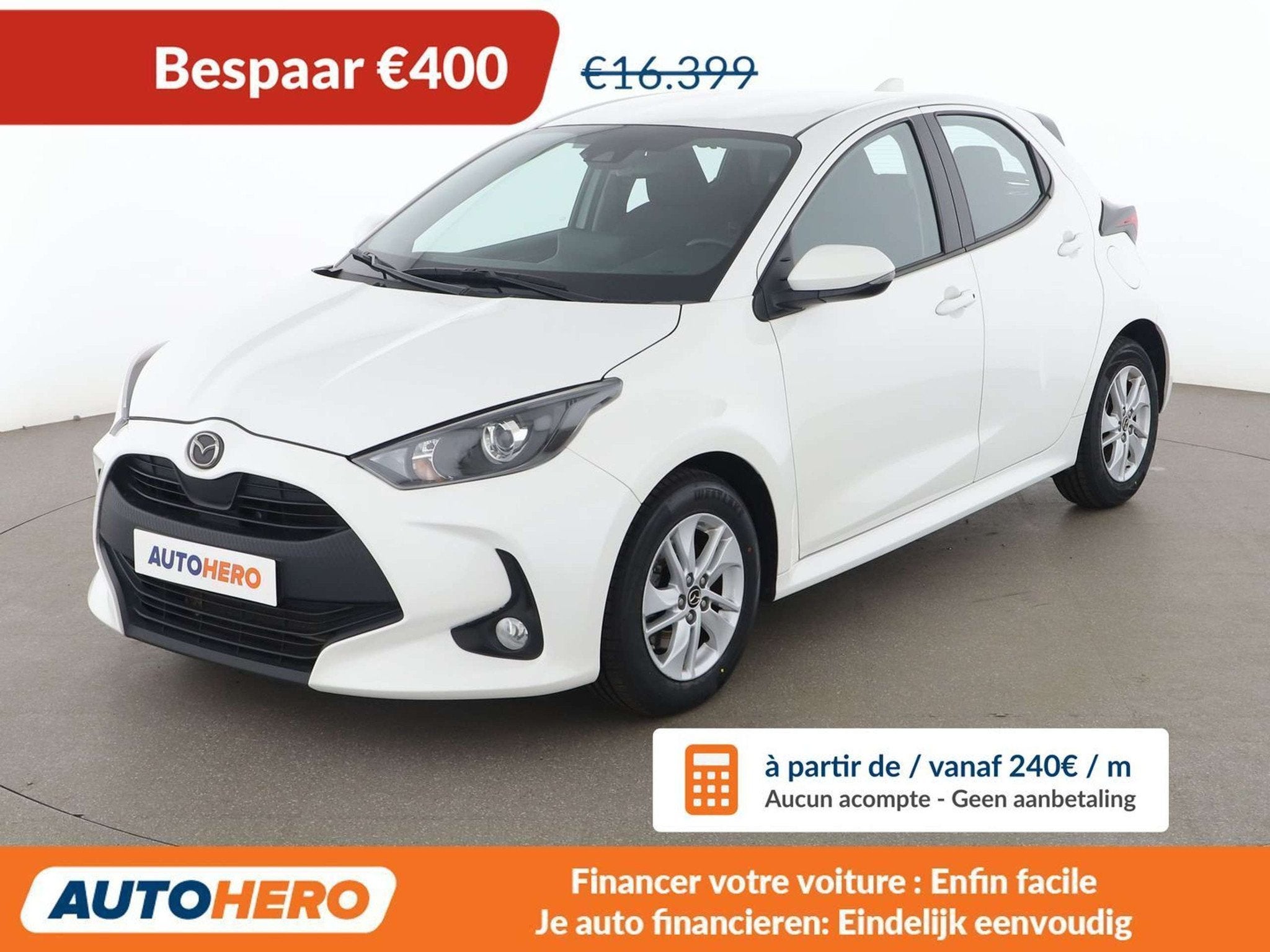 Mazda 2 1.5 Hybrid Agile (bj 2023, automaat), Auto's, Stof, Gebruikt, LED verlichting, 116 pk