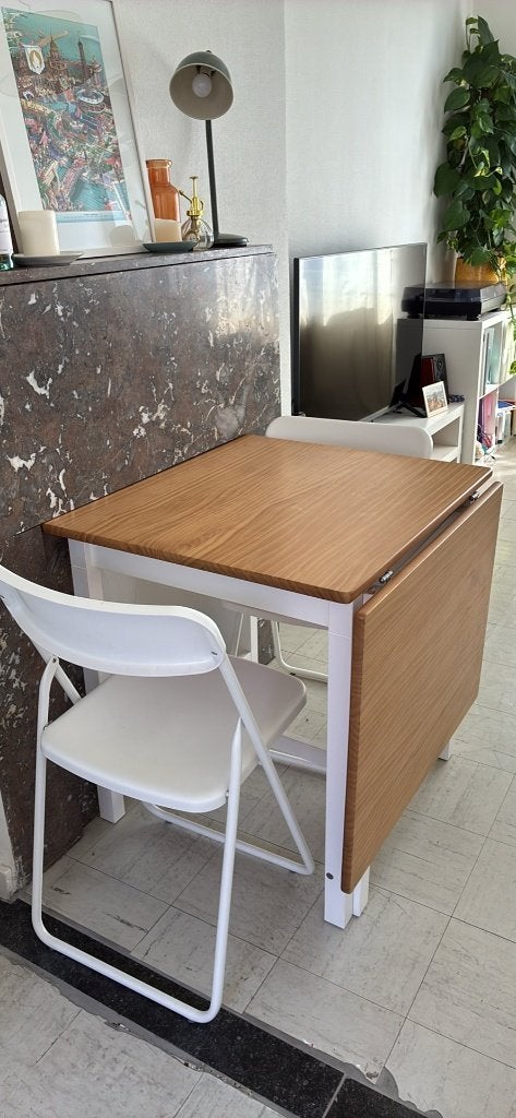 IKEA opvouwbare tafel, Ophalen, Gebruikt, Vier personen, Rechthoekig
