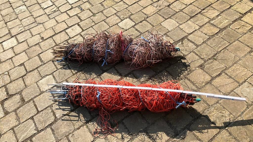 Schapendraad elektrische. 2 x 25 m . 90 cm en 80 cm, Sexe inconnu, Mouton, 0 à 2 ans