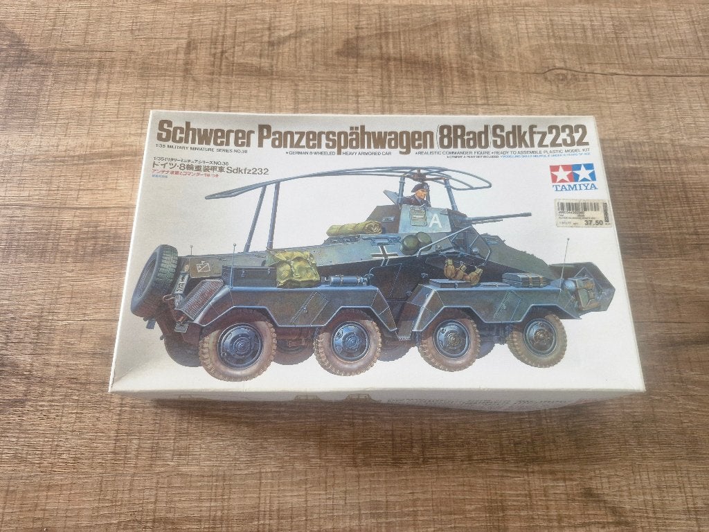 Tamiya 1/35 Schwerer Panzerspähwagen 8Rad Sd.Kfz.232, Hobby en Vrije tijd, 1:32 tot 1:50, Nieuw, Ophalen of Verzenden, Truck