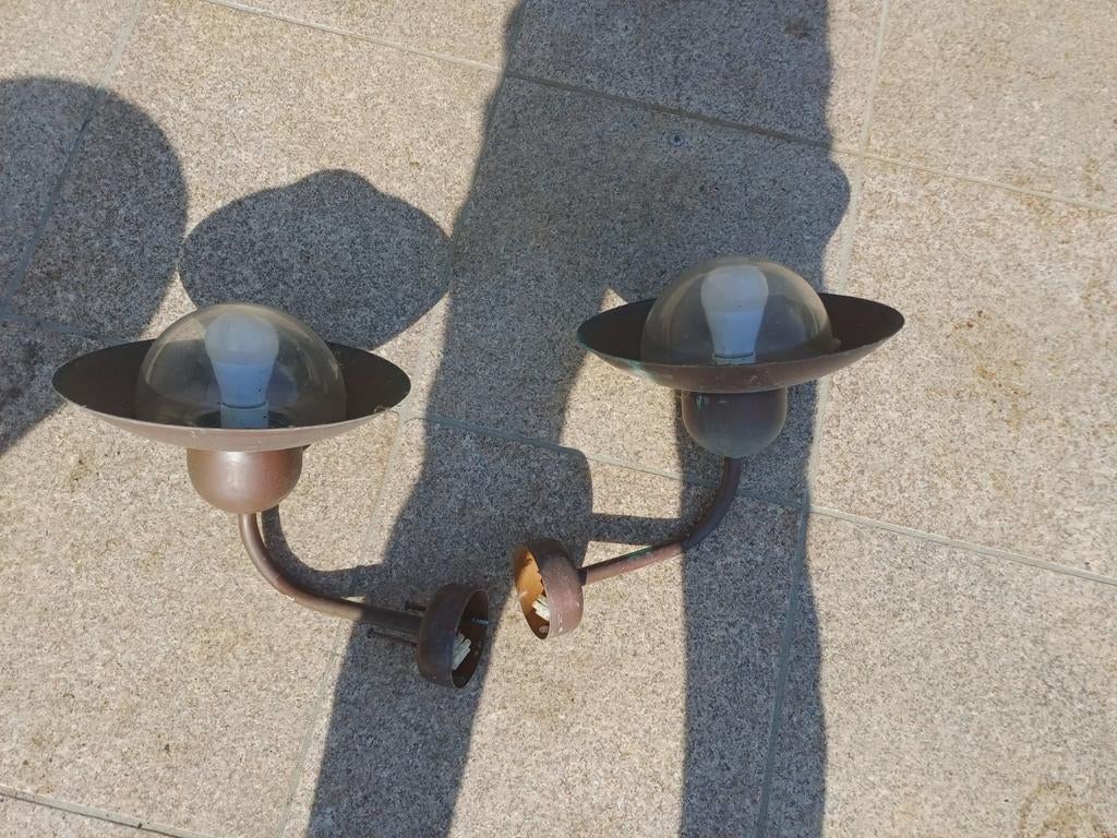 2 koperen stallampen, Ophalen