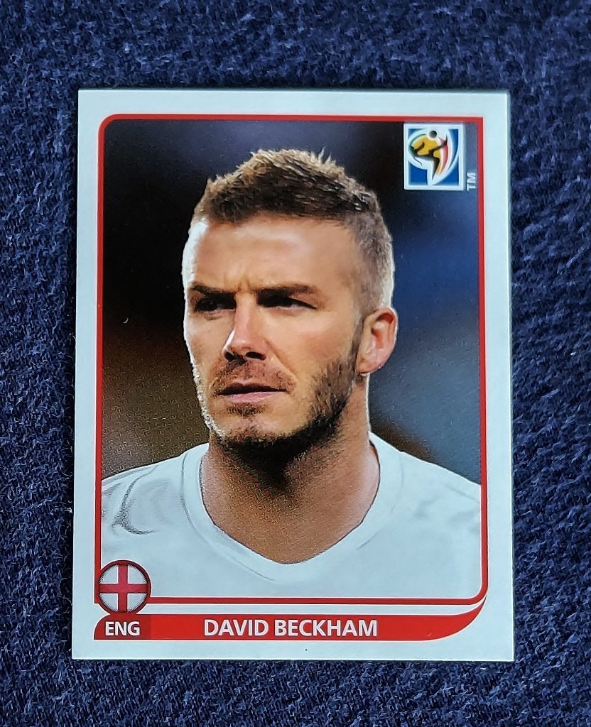 Panini sticker card voetbal ' WK 2010 - D. Beckham ', Ophalen of Verzenden, Nieuw, Sticker