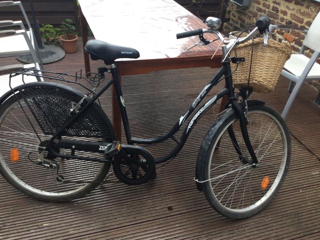 Vélo femme dame noir Top Bike 26 pouces 6 vitesses, Utilisé, Vitesses