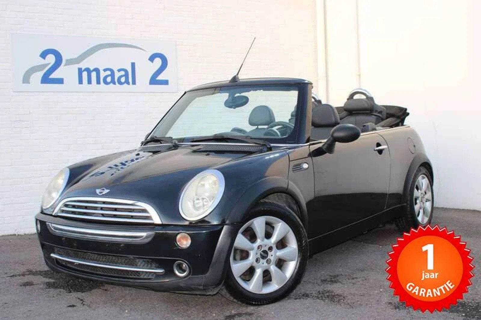 MINI Cabrio Cooper 1.6i Leder/Airco inclusief 1 JAAR garanti, Auto's, Mini, 4 zetels, Gebruikt, Zwart, 4 cilinders