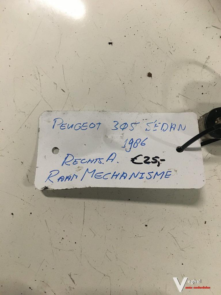 Peugeot 305 1985 Raammechanisme Rechtsachter, Gebruikt, -, -, Ophalen of Verzenden