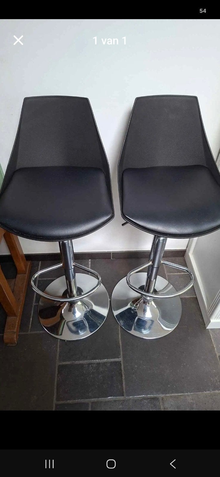2 barkrukken (verstelbaar), Maison & Meubles, Tabourets de bar, Enlèvement