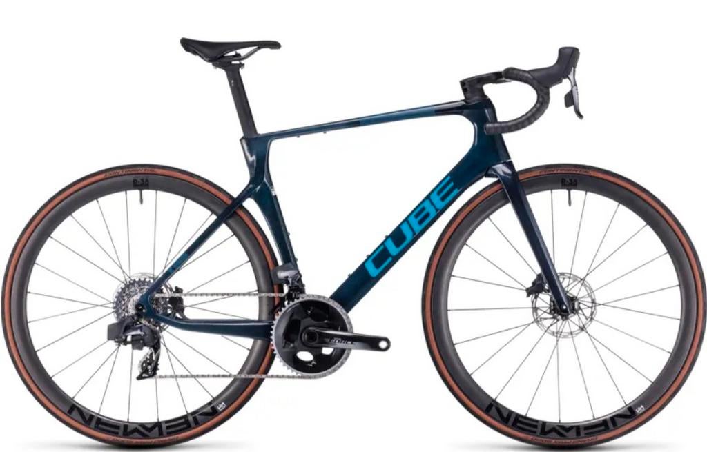 CUBE AGREE C:62 SLX LIQUIDBLUE maat 58, 28 inch, Carbon, Heren, 57 tot 61 cm