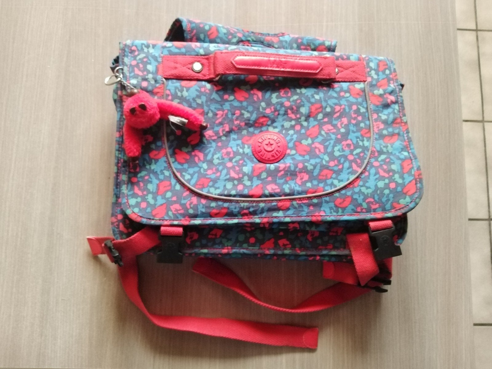 kipling summery print boekentas, Ophalen of Verzenden
