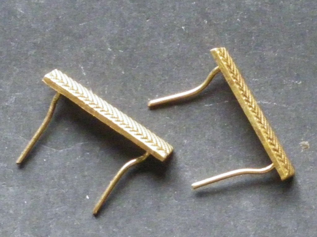 Barrettes officier supérieur pour képi belge du modèle 1935, Envoi, Armée de terre, Emblème ou Badge