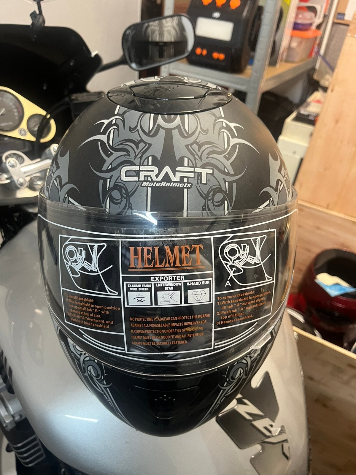Brand New Craft Motorcycle Helmet with Sun Visor – XL 61-62, Ophalen of Verzenden, XL