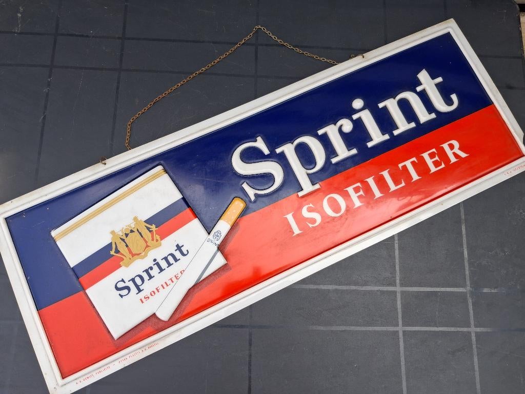 CIGARETTES SPRINT année 1968, Collections, Marques & Objets publicitaires, Utilisé, Panneau publicitaire, Enlèvement ou Envoi