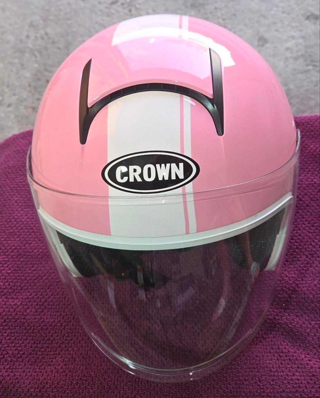 lot de 3 casques moto vespa scooter : noir, rose, bol, Enlèvement