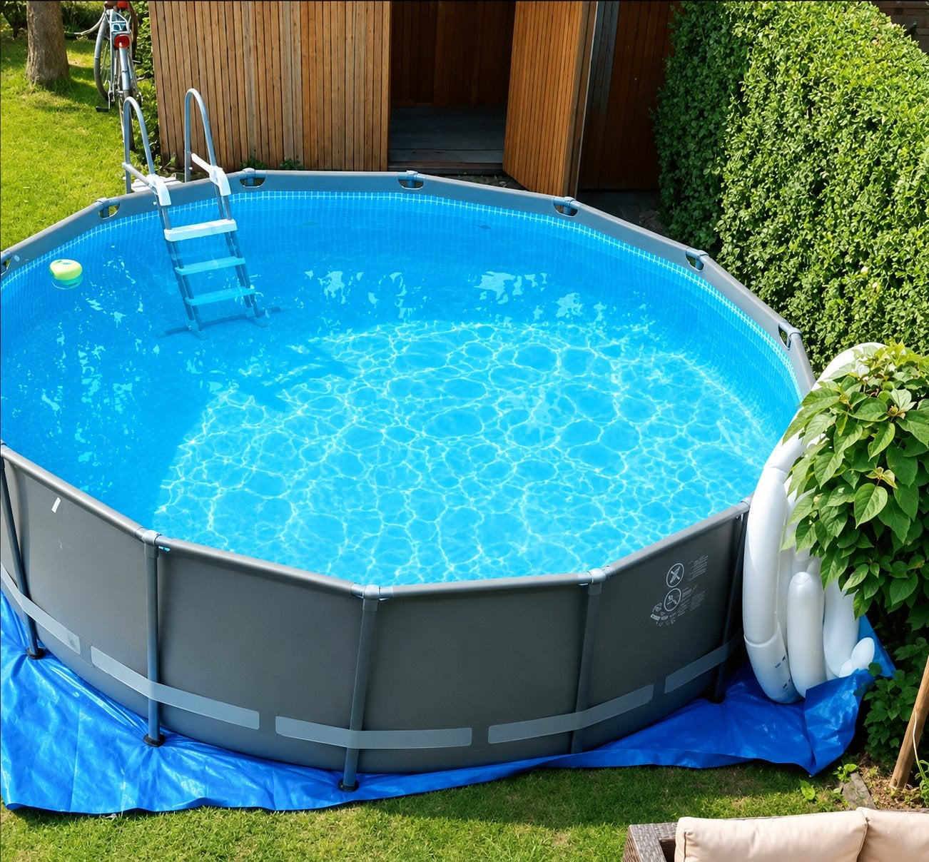 Rond Intex zwembad 427 x 107 cm, Ophalen, Gebruikt, 80 tot 120 cm, Rond