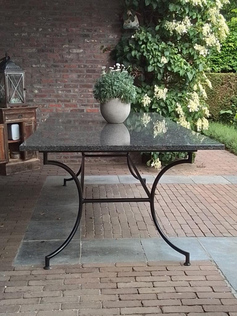 Granieten tuintafel, Tuin en Terras, Tuintafels, Ophalen
