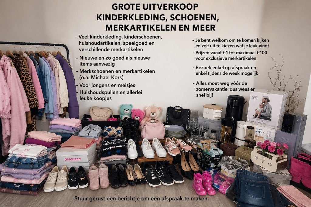 Grote uitverkoop (kinder)kleding, merkartikelen en meer, Enfants & Bébés, Vêtements enfant | Autre, Enlèvement, Utilisé