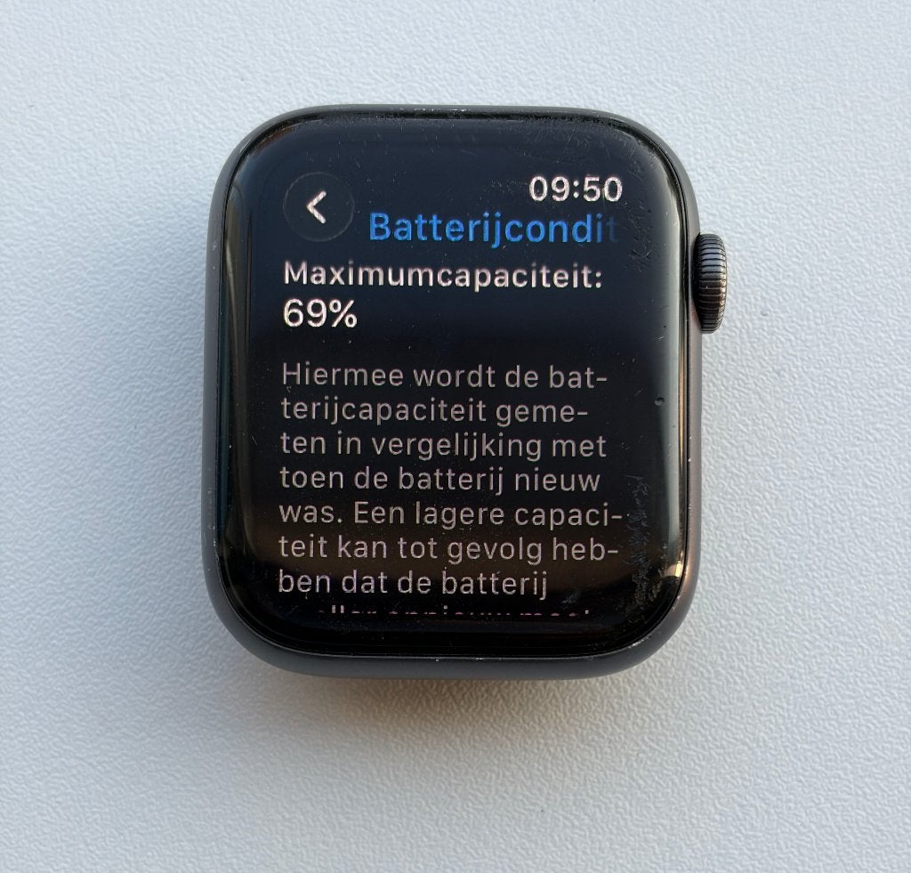 Apple watch series 6 size 45, Ophalen, Gebruikt, Zwart, Apple Watch