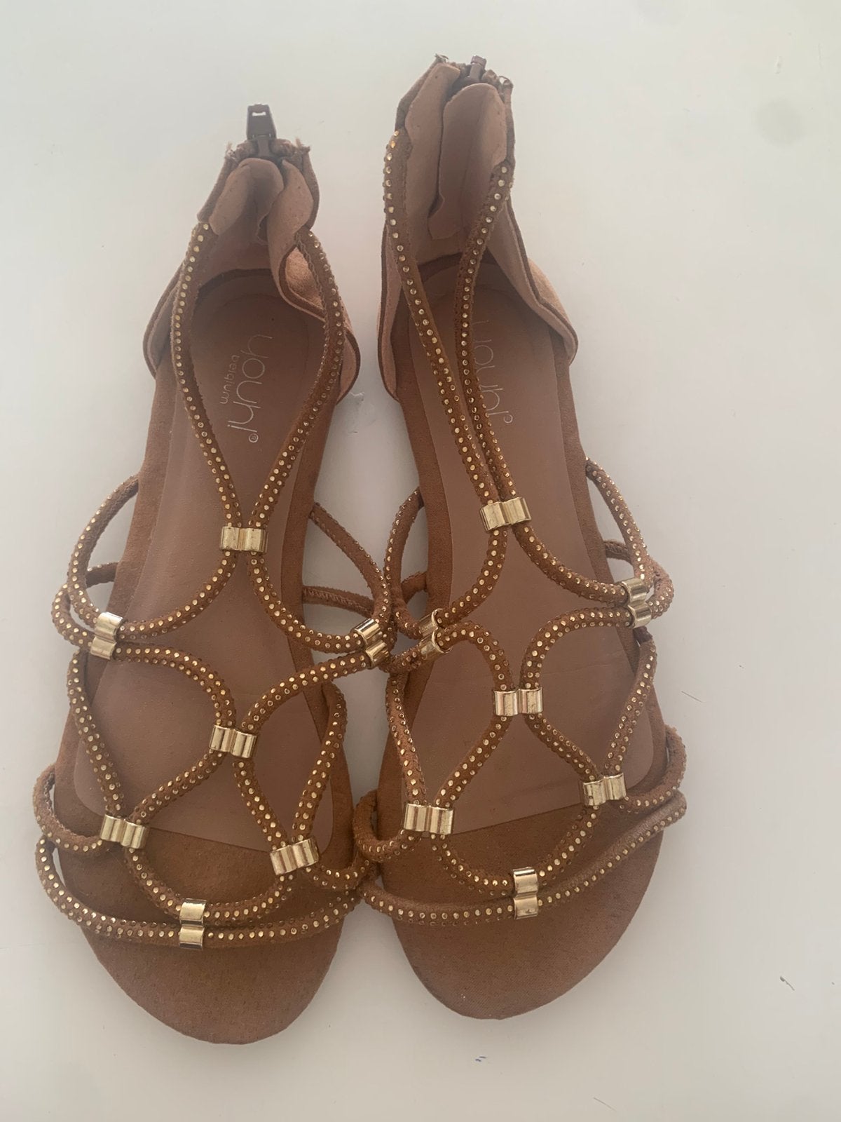 Sandalie schoenen, Kleding | Dames, Bruin, Zo goed als nieuw, Sandalen of Muiltjes, Ophalen of Verzenden