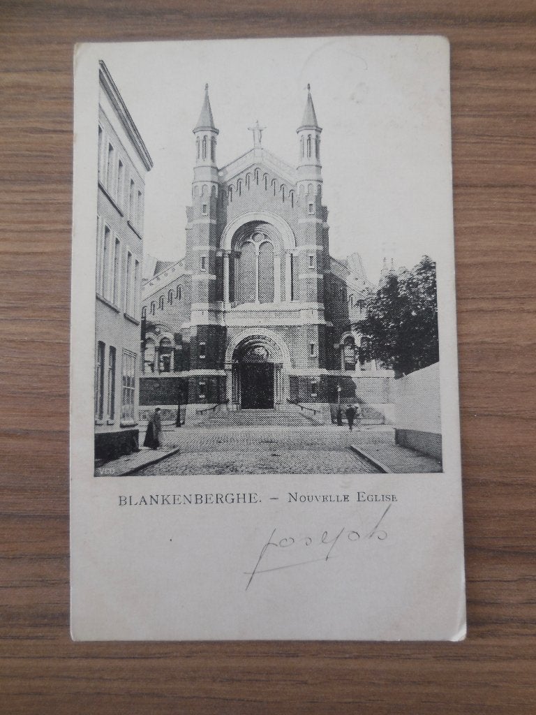 postkaart Blankenberge  Nouvelle Eglise, Verzenden, Voor 1920, Gelopen, West-Vlaanderen