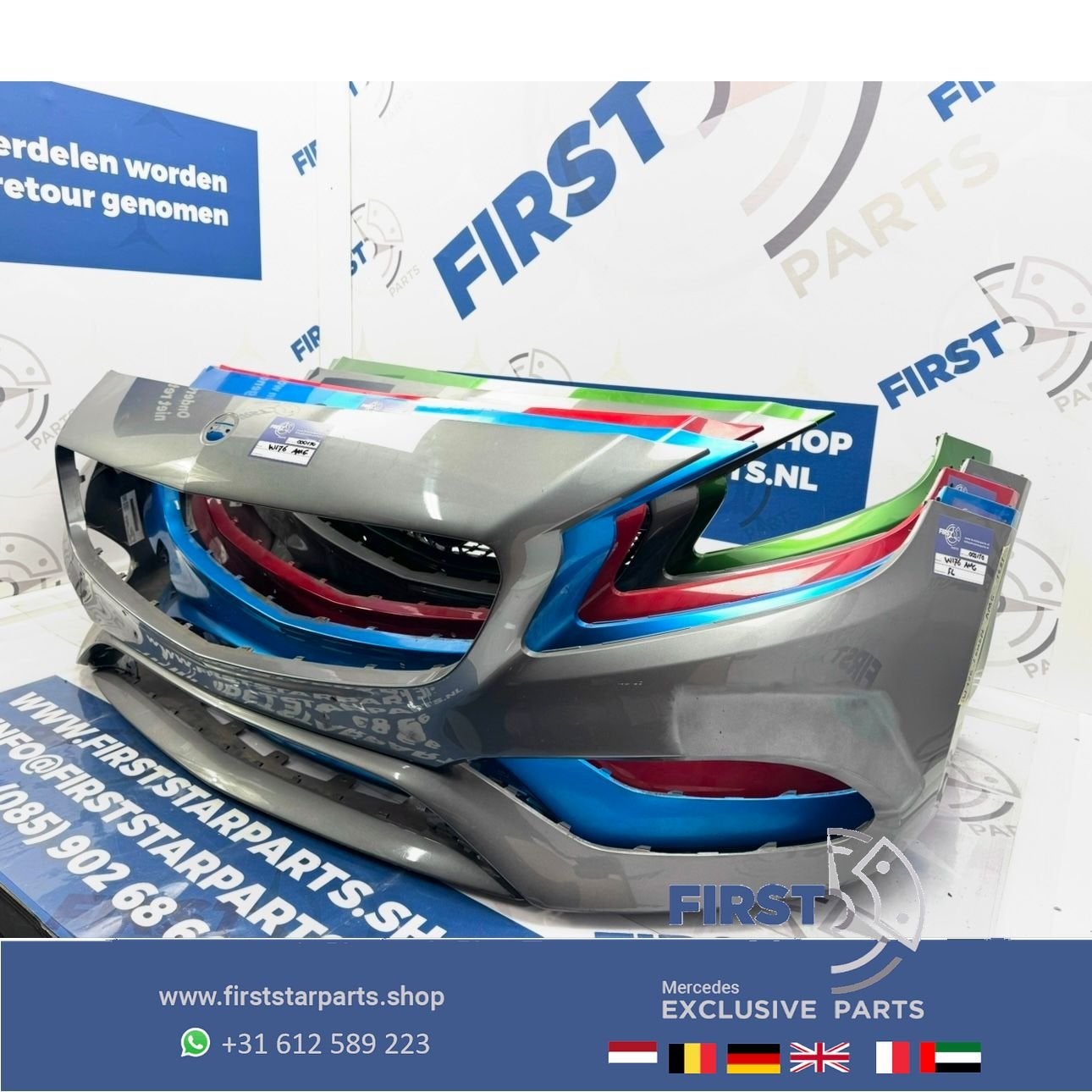 W176 A KLASSE BUMPER Facelift AMG Voorbumper 2013-2019 ROOD, Utilisé, -, Avant, -