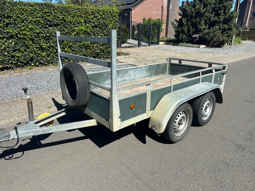 Aanhangwagen dubbelas, Auto diversen, Aanhangers en Bagagewagens, Ophalen, Zo goed als nieuw