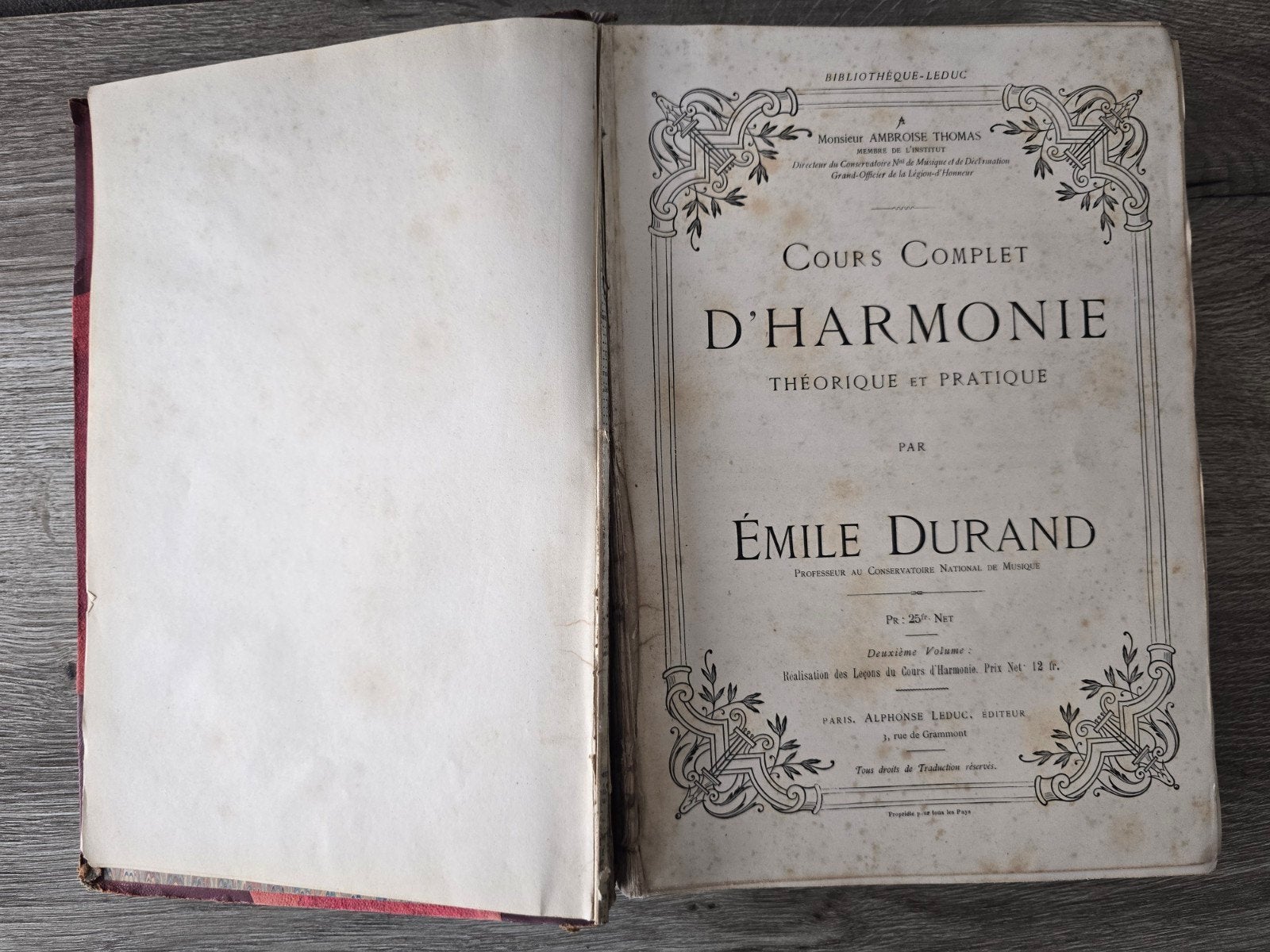 Cours Complet D'harmonie , Émile Durand , 1881, € 5, Ophalen of Verzenden