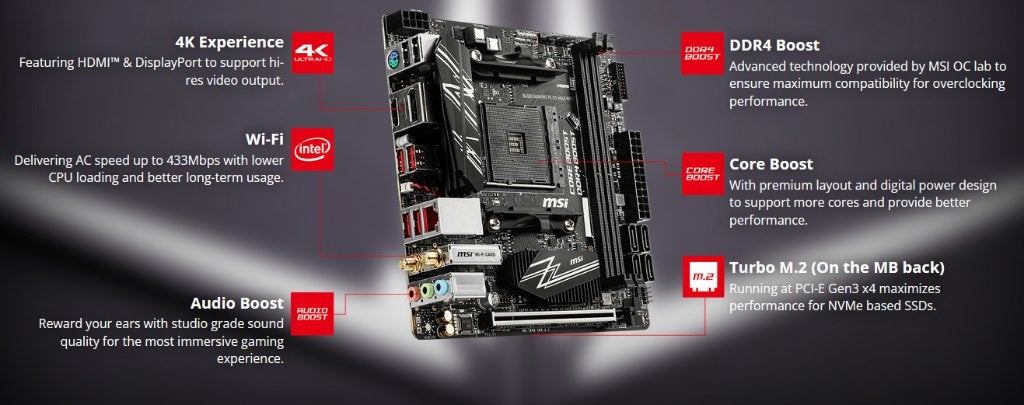 Carte mere B450I GAMING PLUS MAX WIFI B450I, Computers en Software, Moederborden, Nieuw, AMD, DDR4, Ophalen