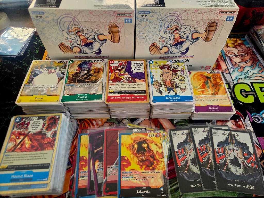 Op05 one piece, Foil, Meerdere kaarten, Ophalen of Verzenden, Zo goed als nieuw