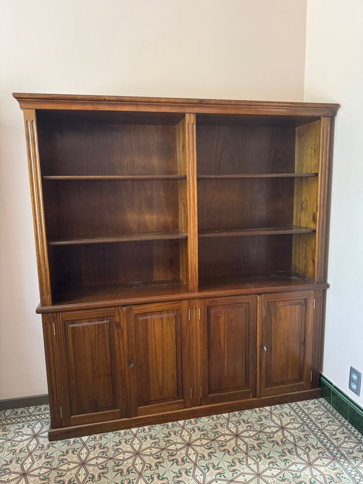 Bibliotheque ancienne, Huis en Inrichting, Kasten | Vitrinekasten, Ophalen, 150 tot 200 cm, Eikenhout, Minder dan 25 cm