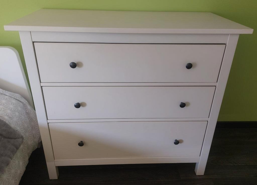 COMMODE HEMNES 3 TIROIRS, Maison & Meubles, 3 ou 4 tiroirs, Moins de 100 cm, 100 à 150 cm, Enlèvement