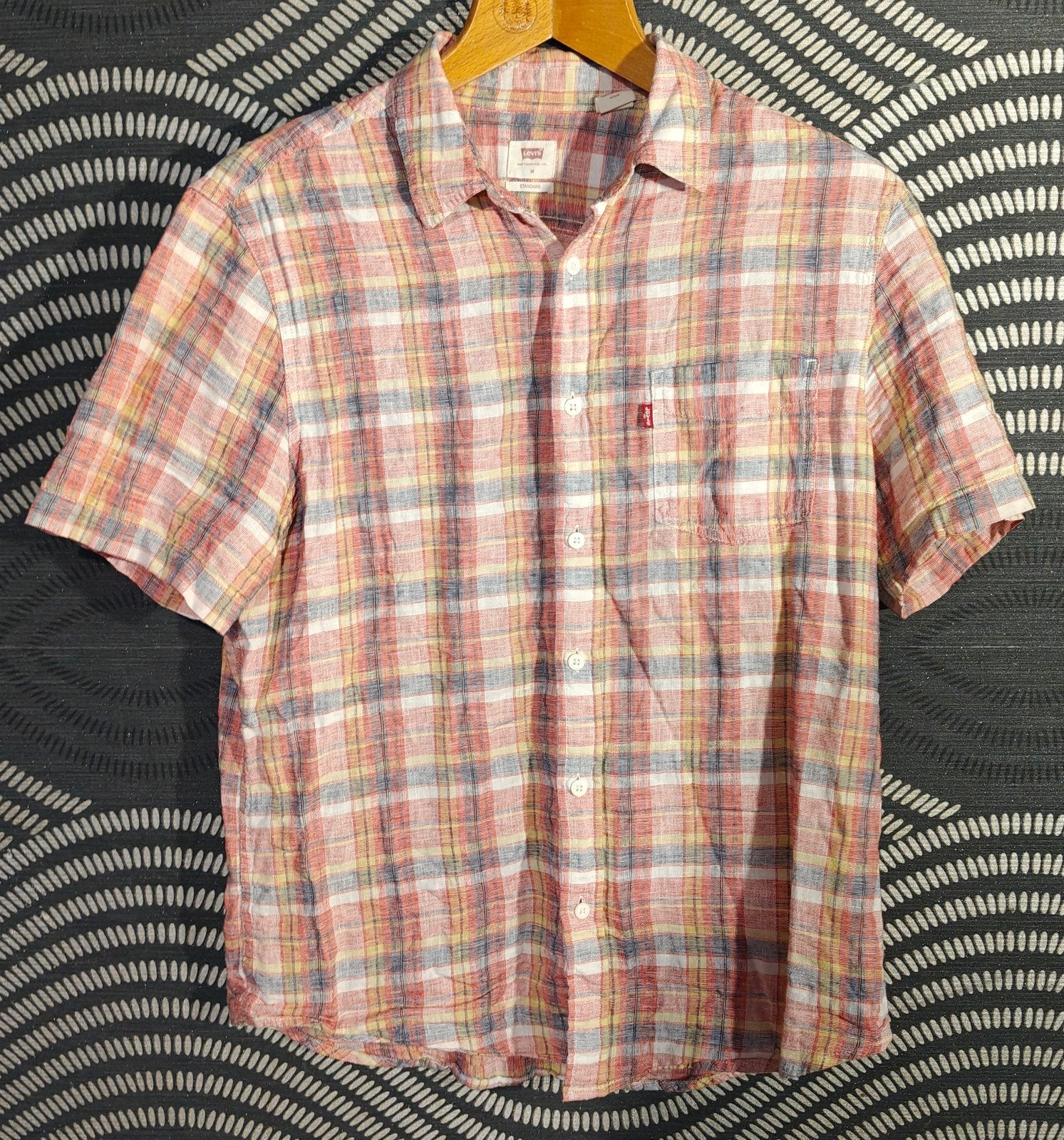 Chemise homme Levi's à carreaux madras - Taille M 100% Co, Kleding | Heren, Overhemden, Ophalen of Verzenden, Gedragen, Levi’s