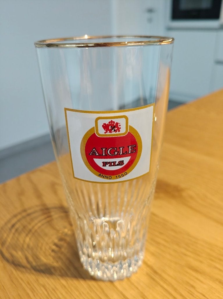 aigle, Verzamelen, Ophalen of Verzenden, Zo goed als nieuw, Bierglas