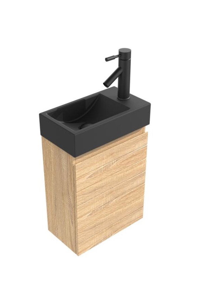 Toiletmeubel Lavinno white oak, Ophalen, Zo goed als nieuw