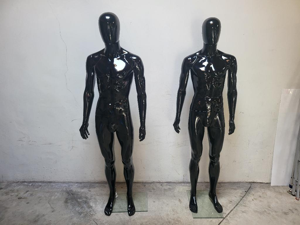 Mannequin/Paspoppen/Etalagepop man Antraciet Zwart - 2 Stuks, Ophalen, Gebruikt, Paspop