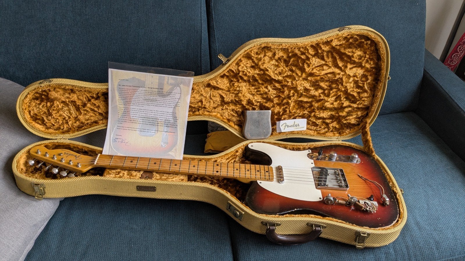 Fender Telecaster fin 1954 / Début 1955 Refin, Musique & Instruments, Envoi