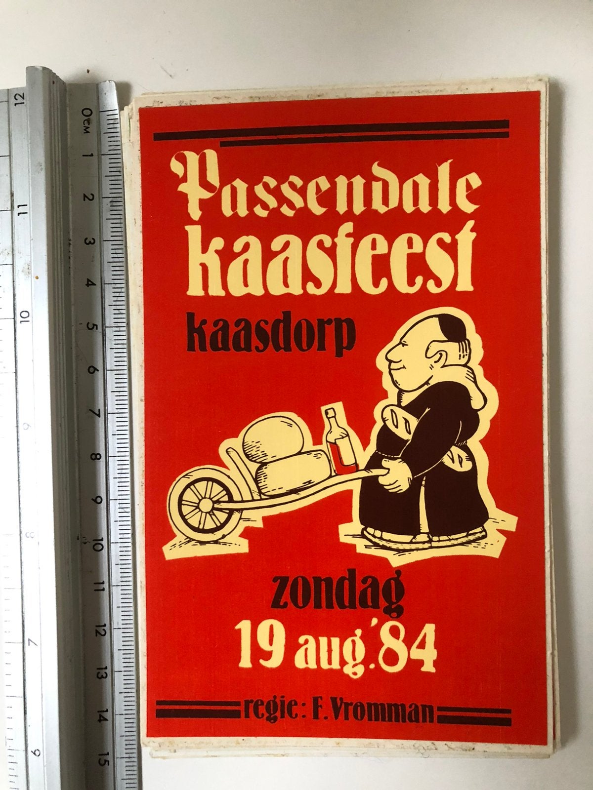 Sticker Passendale kaasfeest 1984, Ophalen of Verzenden, Nieuw, Bedrijf of Vereniging