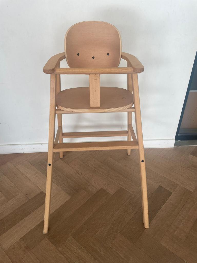 Nobodinoz houten kinderstoel met kussen, Ophalen, Zo goed als nieuw