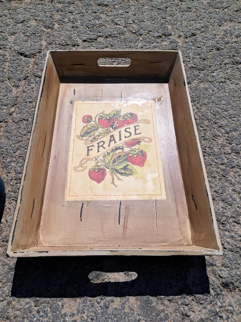 Grand plateau en bois Fraise MM, Ophalen of Verzenden, Zo goed als nieuw, Rechthoekig, Hout