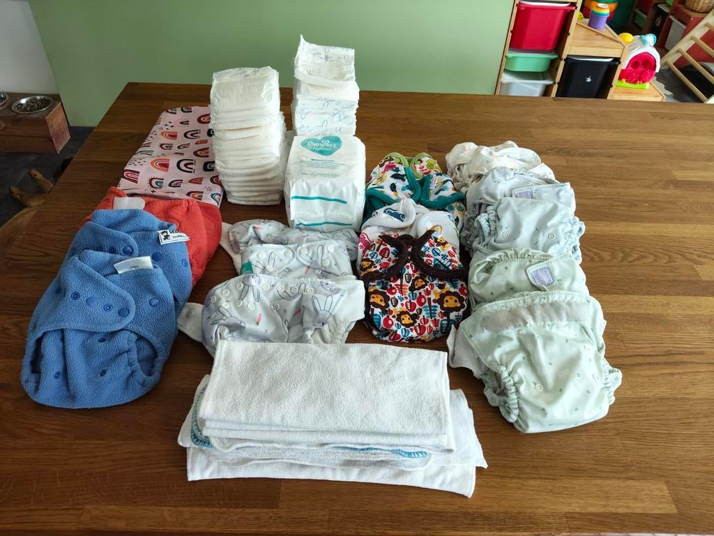 Compleet pakket herbruikbare luiers, Kinderen en Baby's, Babykleding | Baby-kledingpakketten, Ophalen of Verzenden