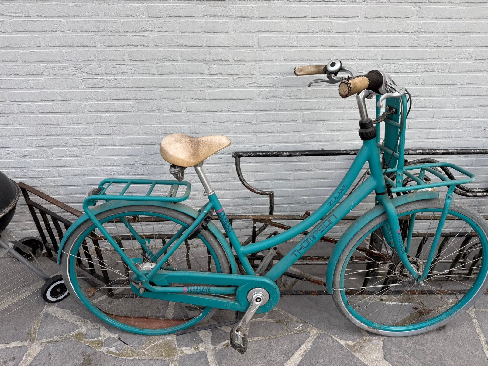 Fiets dames, aquablauw thompson, Frein sur jante, Frein à main, 53 à 56 cm, Enlèvement