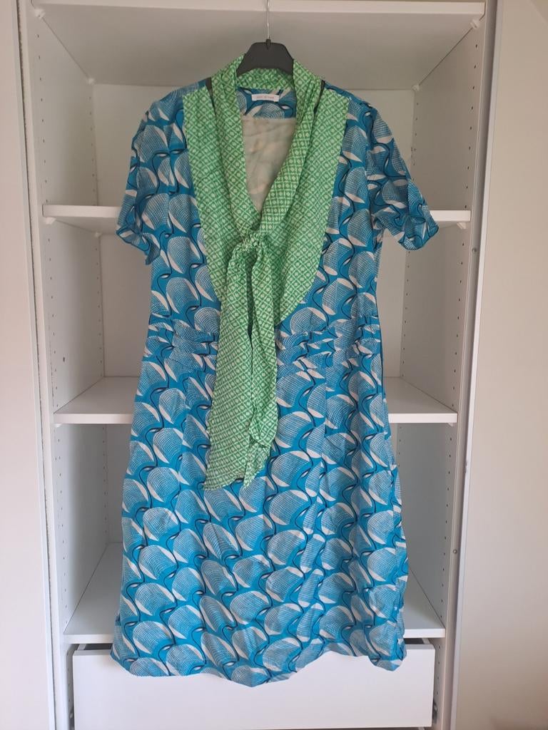 Taille 40 Robe écharpe bleu-vert à manches courtes, Vêtements | Femmes, Robes, Comme neuf, Taille 38/40 (M), Bleu, Sous le genou