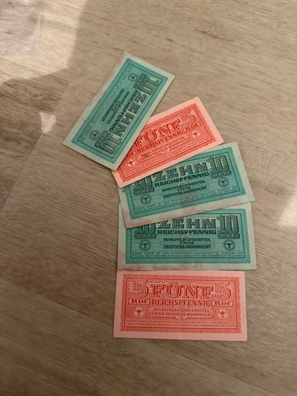 Lot duitse biljetten 40-45, Ophalen of Verzenden, Setje