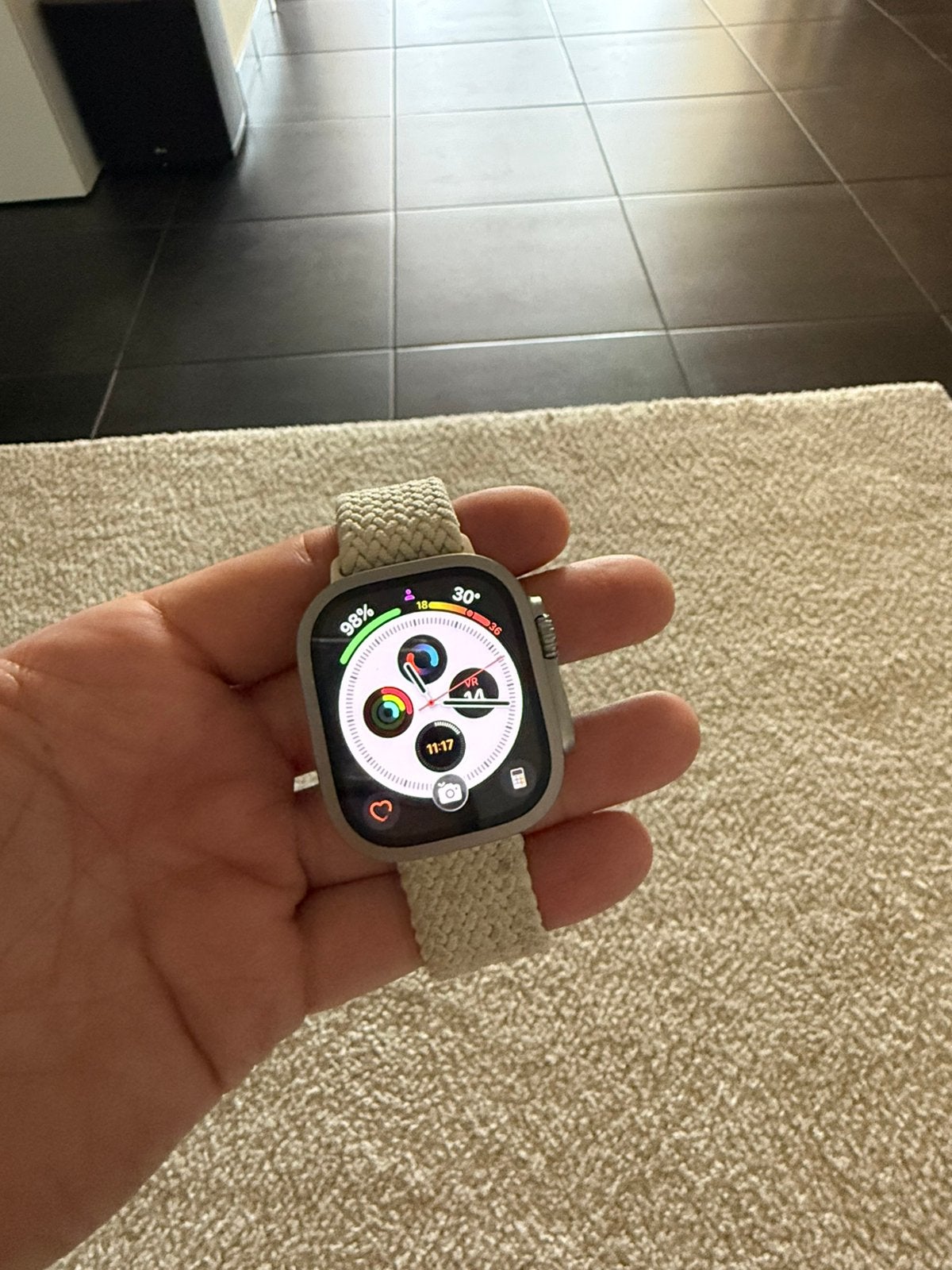 Apple Watch Ultra 1 Batterij %93, Handtassen en Accessoires, Smartwatches, Ophalen of Verzenden, Zo goed als nieuw