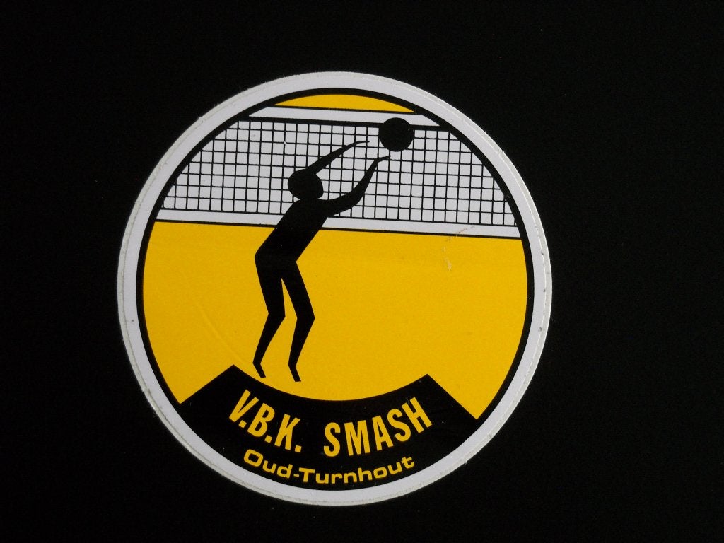 vintage sticker VBK Smash Volleybal club Oud-Turnhout, Verzamelen, Ophalen of Verzenden, Nieuw, Sport